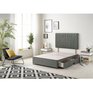 Marlow Home Co. Pleasanton Linen Divan Bed Set with Sprung Memory Foam Mattress and Headboard Grey Single (3') Marlow Home Co. Pleasanton Linen Divan Bed Set with Sprung Memory Foam Mattress and Headboard Grey Single (3')