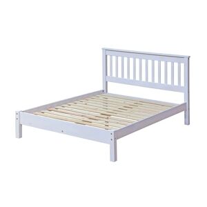 Three Posts Lehighton Ingrid Bed pine frame white 115.5 H x 148.0 W x 206.9 D cm