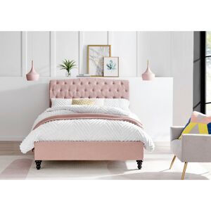 Three Posts Fairfield Upholstered Bed Platform Pink Kingsize (5') Three Posts Fairfield Upholstered Bed Platform Pink Kingsize (5')
