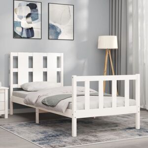 Marlow Home Co. Bed Frame with Headboard White Small Single (2'6) Marlow Home Co. Bed Frame with Headboard White Small Single (2'6)