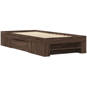 Lark Manor Bed Frame Without Mattress Black 120X190 Cm Small Double Engineered Wood Brown Oak Small Single (2'6) Lark Manor Bed Frame Without Mattress Black 120X190 Cm Small Double Engineered Wood Brown Oak Small Single (2'6)