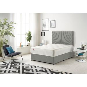 Marlow Home Co. Pleasanton Linen Divan Bed Set with Sprung Memory Foam Mattress and Headboard Silver Super King (6') Marlow Home Co. Pleasanton Linen Divan Bed Set with Sprung Memory Foam Mattress and Headboard Silver Super King (6')