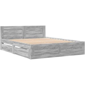 Latitude Run Bed Frame With Headboard Without Mattress Smoked Oak 140X200 Cm Grey Sonoma European Kingsize (160 x 200 cm) Latitude Run Bed Frame With Headboard Without Mattress Smoked Oak 140X200 Cm Grey Sonoma European Kingsize (160 x 200 cm)