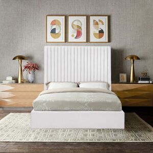 Brayden Studio Aidean Upholstered Bed Frame White Single (3') Brayden Studio Aidean Upholstered Bed Frame White Single (3')