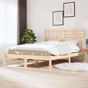 Ebern Designs Bed Frame Solid Wood natural European Kingsize (160 x 200cm) Ebern Designs Bed Frame Solid Wood natural European Kingsize (160 x 200cm)