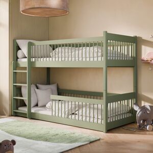 Harriet Bee Wooden Bunk Bed Boston Olive - Sustainable Pine Frame with Split Design Olive 130cm H X 97cm W X 198cm L Harriet Bee Wooden Bunk Bed Boston Olive - Sustainable Pine Frame with Split Design Olive 130cm H X 97cm W X 198cm L
