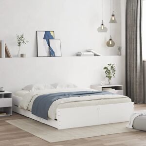 17 Stories Bed Frame With Drawers Grey Sonoma 135X190 Cm Double Engineered Wood White EU Double - 140 x 200 cm 17 Stories Bed Frame With Drawers Grey Sonoma 135X190 Cm Double Engineered Wood White EU Double - 140 x 200 cm