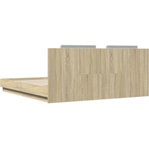 Latitude Run Bed Frame With Headboard And LED Lights White 75X190 Cm Small Single Sonoma Oak UK Super King - 180 x 200 cm Latitude Run Bed Frame With Headboard And LED Lights White 75X190 Cm Small Single Sonoma Oak UK Super King - 180 x 200 cm