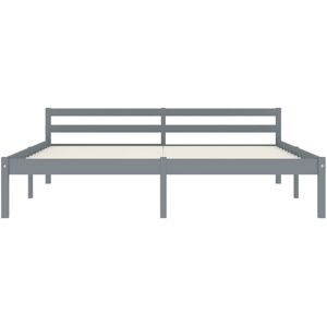 Latitude Run vidaXL Bed Frame Solid Pine Wood Grey European Kingsize (160 x 200 cm) Latitude Run vidaXL Bed Frame Solid Pine Wood Grey European Kingsize (160 x 200 cm)