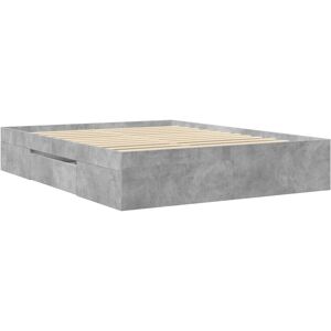 Lark Manor Bed Frame Without Mattress Black 120X190 Cm Small Double Engineered Wood Concrete Grey European Kingsize (160 x 200 cm) Lark Manor Bed Frame Without Mattress Black 120X190 Cm Small Double Engineered Wood Concrete Grey European Kingsize (160 x 200 cm)