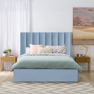 Ebern Designs Mahida Upholstered Storage Bed Sky Blue Super King (6') Ebern Designs Mahida Upholstered Storage Bed Sky Blue Super King (6')