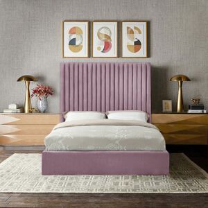 Brayden Studio Aidean Upholstered Bed Frame Lilac Small Double (4') Brayden Studio Aidean Upholstered Bed Frame Lilac Small Double (4')