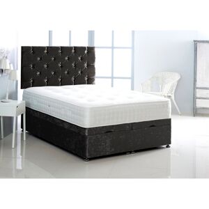 Mercer41 Tiana Upholstered Ottoman Bed Black Kingsize (5') Mercer41 Tiana Upholstered Ottoman Bed Black Kingsize (5')