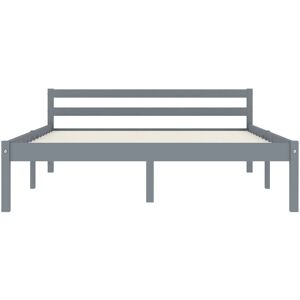 Latitude Run vidaXL Bed Frame Solid Pine Wood Grey European Double (140 x 200 cm) Latitude Run vidaXL Bed Frame Solid Pine Wood Grey European Double (140 x 200 cm)