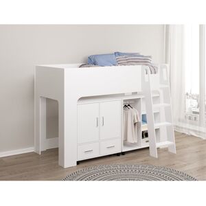 Isabelle & Max Webrook Single (3') 2 Drawer Mid Sleeper Loft Bed Bed with Shelves White Isabelle & Max Webrook Single (3') 2 Drawer Mid Sleeper Loft Bed Bed with Shelves White