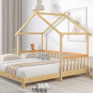 Fleur De Lis Living Extendable Wooden House Bed Frame, Solid Pine Daybed Single To Double, Natural Finish (90 X 200 Cm) Natural 170cm H X 101cm W X 208cm L Fleur De Lis Living Extendable Wooden House Bed Frame, Solid Pine Daybed Single To Double, Natural Finish (90 X 200 Cm) Natural 170cm H X 101cm W X 208cm L