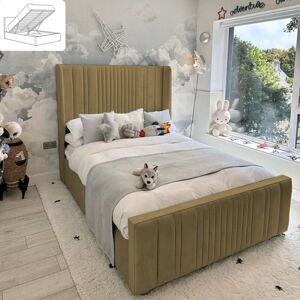 Brayden Studio Zeta Upholstered UK Small Double - DE 120 X 190 Cm Bed Mink 142cm H X 132cm W X 208cm L Brayden Studio Zeta Upholstered UK Small Double - DE 120 X 190 Cm Bed Mink 142cm H X 132cm W X 208cm L