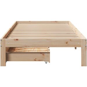 Lark Manor Bed Frame With Drawers Without Mattress White 120X190 Cm Small Double Brown Small Single (2'6) Lark Manor Bed Frame With Drawers Without Mattress White 120X190 Cm Small Double Brown Small Single (2'6)