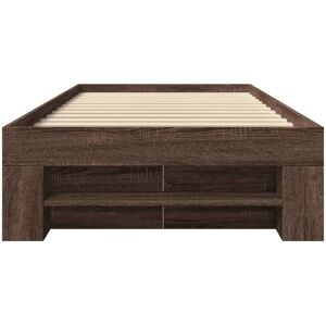 Lark Manor Bed Frame Without Mattress Black 120X190 Cm Small Double Engineered Wood Brown Oak 100 x 200cm Lark Manor Bed Frame Without Mattress Black 120X190 Cm Small Double Engineered Wood Brown Oak 100 x 200cm