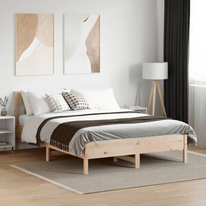 Marlow Home Co. Bed Frame With Headboard 90X200 Cm Solid Wood Pine Brown European Double (140 x 200cm) Marlow Home Co. Bed Frame With Headboard 90X200 Cm Solid Wood Pine Brown European Double (140 x 200cm)