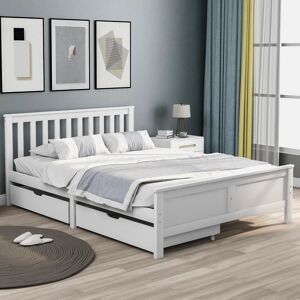 Rosalind Wheeler Peaks Bed Frame White Double (4'6) Rosalind Wheeler Peaks Bed Frame White Double (4'6)