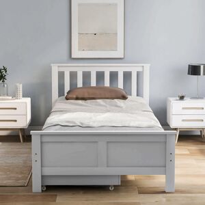 Marlow Home Co. White 190X135cm 4Ft6 Double Wooden Solid White Pine Storage Bed With Drawers Bed Furniture Frame For Adults, Kids, Teenagers Single (3') OR Single (90 x 190 cm) Marlow Home Co. White 190X135cm 4Ft6 Double Wooden Solid White Pine Storage Bed With Drawers Bed Furniture Frame For Adults, Kids, Teenagers Single (3') OR Single (90 x 190 cm)