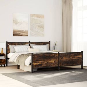 Borough Wharf Metal Bed Frame Without Mattress Smoked Oak 180X200 Cm Super King Smoked oak 91.5cm H X 187cm W X 207cm L Borough Wharf Metal Bed Frame Without Mattress Smoked Oak 180X200 Cm Super King Smoked oak 91.5cm H X 187cm W X 207cm L