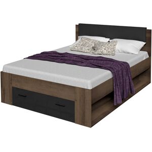 Ebern Designs Absher European Kingsize (160 x 200cm) Bed Frame Black Oak 99.5cm H X 163.5cm W X 203.6cm L Ebern Designs Absher European Kingsize (160 x 200cm) Bed Frame Black Oak 99.5cm H X 163.5cm W X 203.6cm L