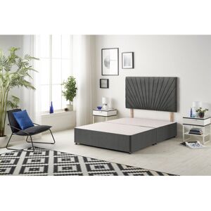 Fairmont Park SantaFe Tweed Fabric Divan Bed Base and Headboard with Optional Drawers Charcoal Super King (6') Fairmont Park SantaFe Tweed Fabric Divan Bed Base and Headboard with Optional Drawers Charcoal Super King (6')