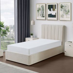 Latitude Run Evelynne Fabric Ottoman Bed Frame with Storage - Beige Single (3') Latitude Run Evelynne Fabric Ottoman Bed Frame with Storage - Beige Single (3')