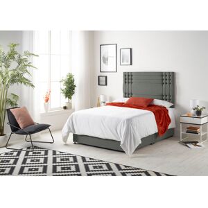 Ebern Designs Dennishia Divan Bed Base with Headboard and Optional Drawers Linen Fabric Grey Small Double (4') Ebern Designs Dennishia Divan Bed Base with Headboard and Optional Drawers Linen Fabric Grey Small Double (4')