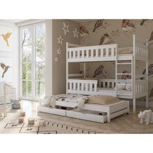 Mack + Milo Wooding Single (3') 2 Drawer Standard Bunk Bed with Trundle Matte White Mack + Milo Wooding Single (3') 2 Drawer Standard Bunk Bed with Trundle Matte White