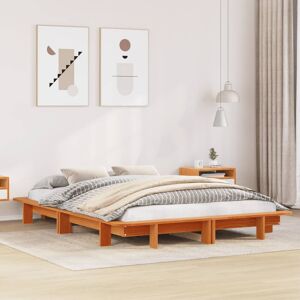 ClassicLiving Bed Frame Without Mattress 180X200 Cm Super King Solid Wood Pine Wax Brown 140 x 190cm ClassicLiving Bed Frame Without Mattress 180X200 Cm Super King Solid Wood Pine Wax Brown 140 x 190cm