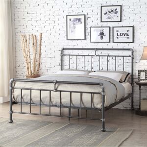 Three Posts Alsip Bed Frame Black/Silver Double (4'6) Three Posts Alsip Bed Frame Black/Silver Double (4'6)