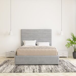 Brayden Studio Chanute Upholstered Bed Frame Light Silver Super King (6') Brayden Studio Chanute Upholstered Bed Frame Light Silver Super King (6')