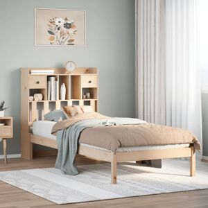 ClassicLiving Bookcase Bed Without Mattress White 180X200 Cm Super King Solid Wood Pine Brown 31cm H x 195.5cm W x 80.5cm D ClassicLiving Bookcase Bed Without Mattress White 180X200 Cm Super King Solid Wood Pine Brown 31cm H x 195.5cm W x 80.5cm D