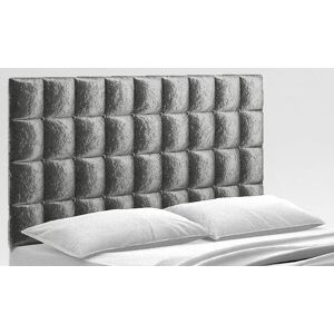 Latitude Run Kugler Crushed Velvet Upholstered Headboard Silver Kingsize (5') Latitude Run Kugler Crushed Velvet Upholstered Headboard Silver Kingsize (5')