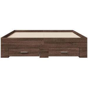 Alpen Home Yamna Engineered Wood Bed Frame Brown Oak UK Double - DE 135 x 190 cm Alpen Home Yamna Engineered Wood Bed Frame Brown Oak UK Double - DE 135 x 190 cm