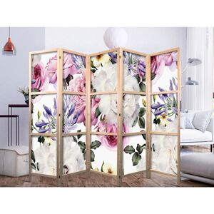 East Urban Home 225cm W x 1710cm H 5 - Panel Solid Wood Folding Room Divider Purple 171cm H X 225cm W X 1.2cm D East Urban Home 225cm W x 1710cm H 5 - Panel Solid Wood Folding Room Divider Purple 171cm H X 225cm W X 1.2cm D