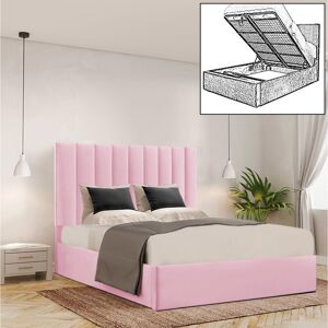 Brayden Studio Besar Upholstered Ottoman Storage Bed Pink Super King (6') Brayden Studio Besar Upholstered Ottoman Storage Bed Pink Super King (6')