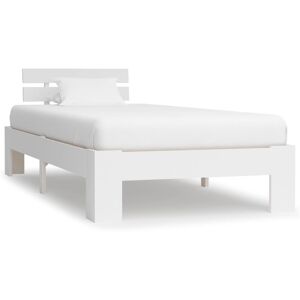 Latitude Run vidaXL Bed Frame Solid Pine Wood White European Single (95 x 213 cm) Latitude Run vidaXL Bed Frame Solid Pine Wood White European Single (95 x 213 cm)