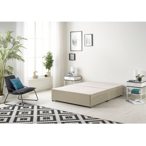 Ebern Designs Dennishia Linen Fabric Divan Base with Optional Drawers Wheat Double (4'6) Ebern Designs Dennishia Linen Fabric Divan Base with Optional Drawers Wheat Double (4'6)