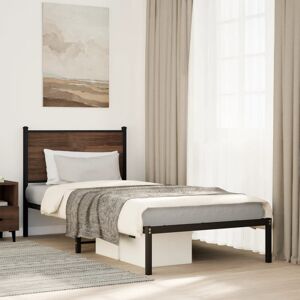 Borough Wharf Metal Bed Frame Without Mattress Sonoma Oak Small Double Begie 91.5" H x 80" W x 196" D Borough Wharf Metal Bed Frame Without Mattress Sonoma Oak Small Double Begie 91.5" H x 80" W x 196" D