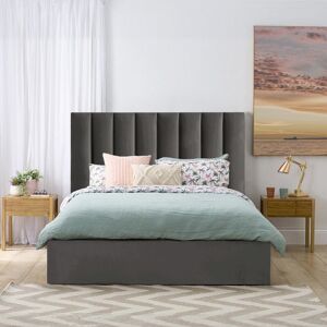 Ebern Designs Mahida Upholstered Storage Bed Asphalt Double (4'6) Ebern Designs Mahida Upholstered Storage Bed Asphalt Double (4'6)