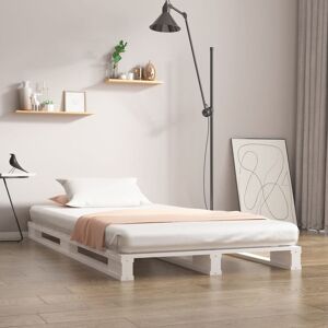 Latitude Run Bed Frame 100X200 Cm Solid Wood Pine white Single (3') Latitude Run Bed Frame 100X200 Cm Solid Wood Pine white Single (3')