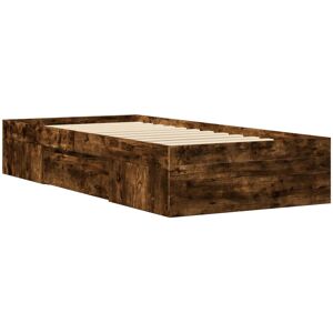 Lark Manor Bed Frame Without Mattress Black 120X190 Cm Small Double Engineered Wood Smoked Oak Single (3') Lark Manor Bed Frame Without Mattress Black 120X190 Cm Small Double Engineered Wood Smoked Oak Single (3')