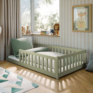 Harriet Bee Montessori Wooden Bed Otis EU Small Double – Floor-Hugging Pine, Contemporary Secure Frame & Slat Kit Olive Harriet Bee Montessori Wooden Bed Otis EU Small Double – Floor-Hugging Pine, Contemporary Secure Frame & Slat Kit Olive