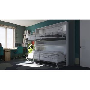 Ebern Designs Kynadie European Single (90 x 200cm) Murphy Bed White/Grey 212cm H X 222cm W X 134cm L Ebern Designs Kynadie European Single (90 x 200cm) Murphy Bed White/Grey 212cm H X 222cm W X 134cm L