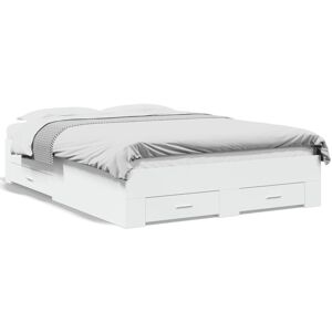 Alpen Home Yamna Engineered Wood Bed Frame White UK Double - DE 135 x 190 cm Alpen Home Yamna Engineered Wood Bed Frame White UK Double - DE 135 x 190 cm