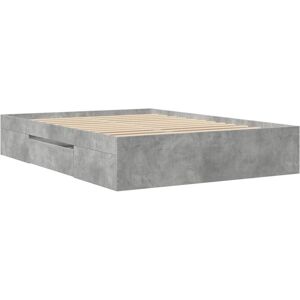 Lark Manor Bed Frame Without Mattress Black 120X190 Cm Small Double Engineered Wood Concrete Grey European Double (140 x 200 cm) Lark Manor Bed Frame Without Mattress Black 120X190 Cm Small Double Engineered Wood Concrete Grey European Double (140 x 200 cm)
